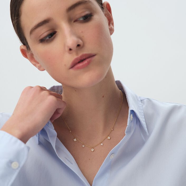 Collier ras du cou BELOVED - Cristal / Doré - Colliers  | Agatha