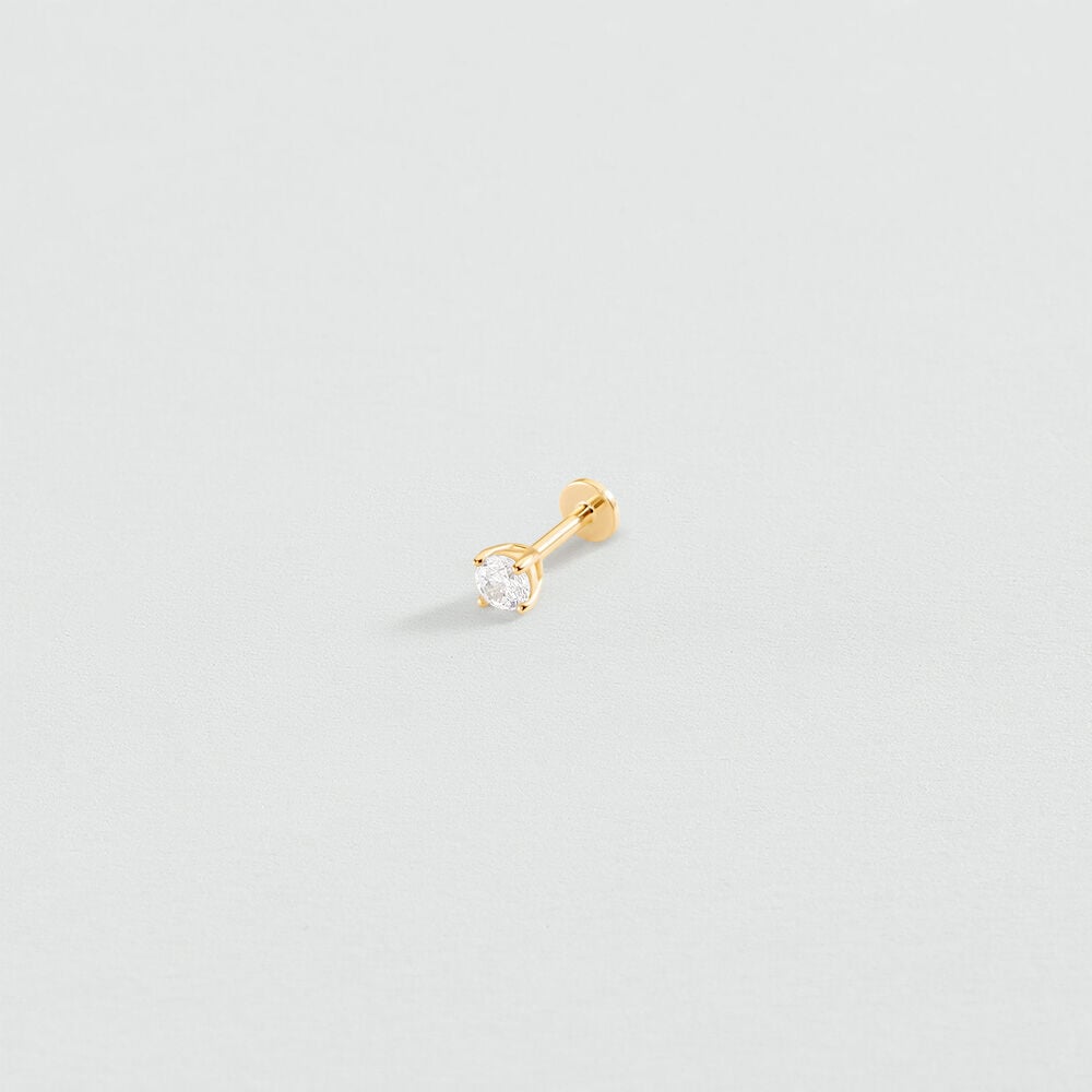 Piercing puce MIX & MATCH - Cristal / Dor&eacute; - Piercing H&eacute;lix & Tragus  | Agatha