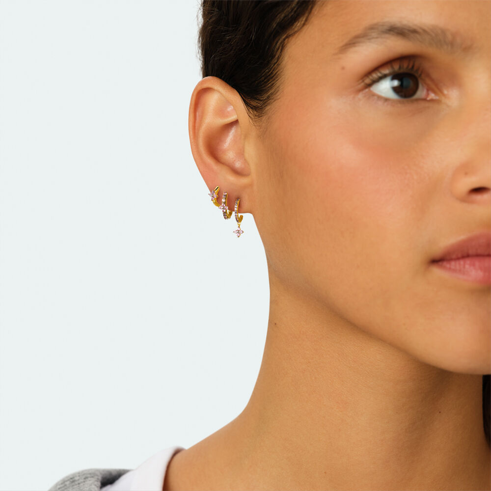 Set de boucles d'oreilles BELOVED MIX & MATCH - Rose / Dor&eacute; - Boucles d'oreilles  | Agatha
