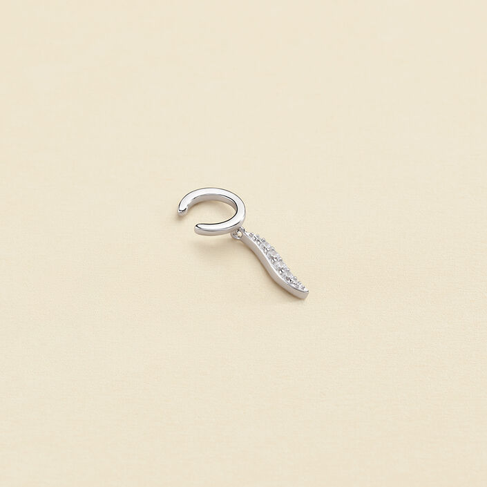 Piercing ear cuff WAVY - Cristal / Argenté - Piercings  | Agatha
