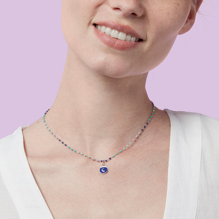 Collier ras du cou SMARTY - Bleu / Bleu - Colliers  | Agatha