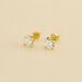 Boucles d'oreilles puces SOL - Cristal / Doré - Boucles d'oreilles puces  | Agatha