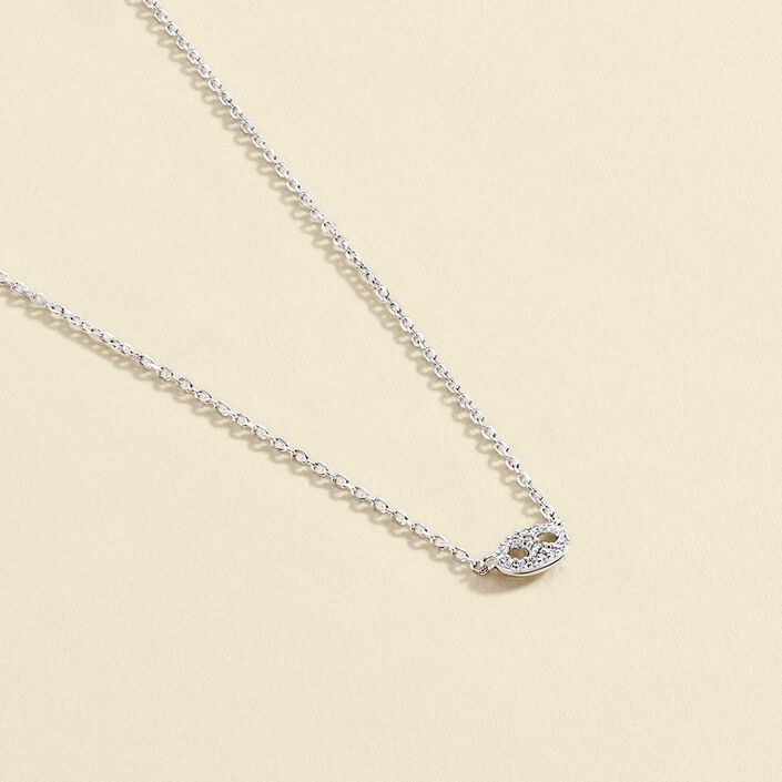 Collier ras du cou ETREINTE - Cristal / Argenté - Colliers  | Agatha