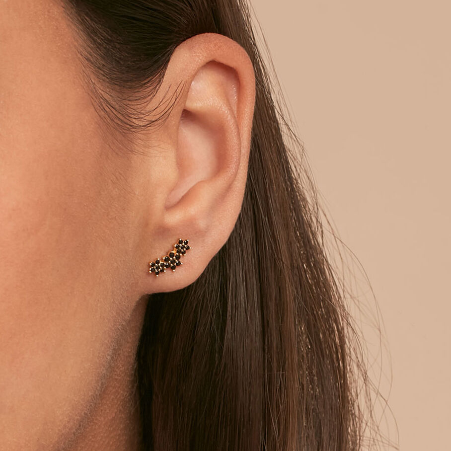 Piercing puce TRIOFLOR - Noir / Doré - Piercings  | Agatha