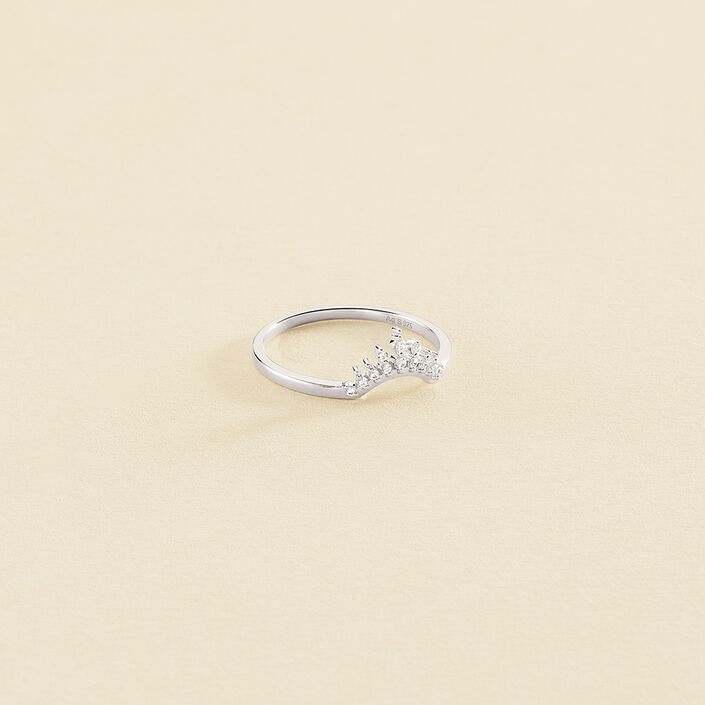 Bague fine LUCKY EYE - Cristal / Argenté - Bagues  | Agatha