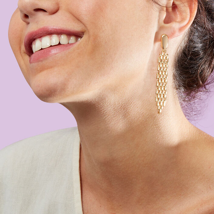 Boucles d'oreilles pendantes MINUIT - Doré - Boucles d'oreilles  | Agatha
