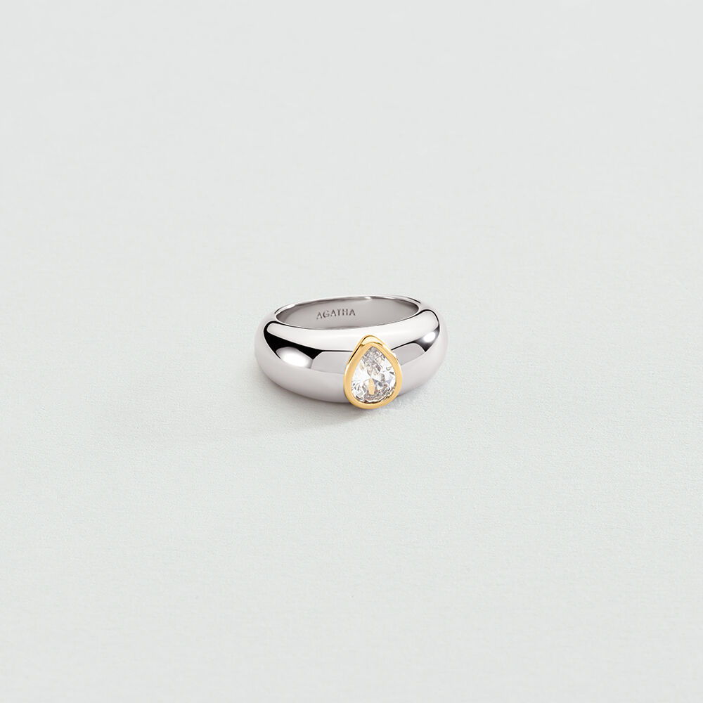 Bague fine VICTOIRE - Cristal / Argenté - Bagues fines  | Agatha