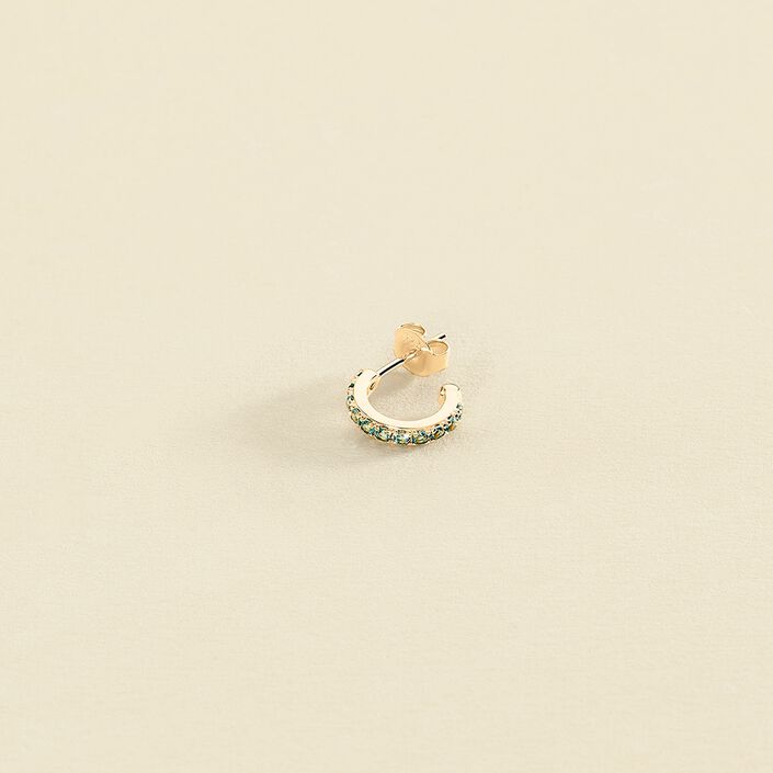 Piercing créole PAVA - Turquoise / Doré - Piercings  | Agatha