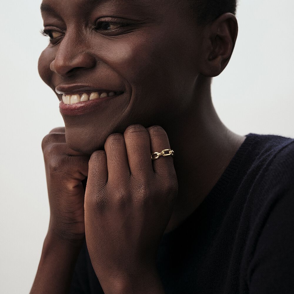 Bague ajustable CHAIN - Doré - Bagues ajustables  | Agatha