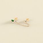 Piercing puce ASTRAL - Vert / Doré - Piercings  | Agatha