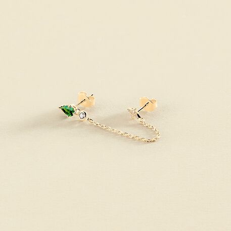 Piercing puce ASTRAL - Vert / Doré - Piercings  | Agatha