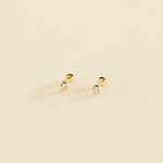 Boucles d'oreilles puces BRILLANT - Cristal / Doré - Boucles d'oreilles puces  | Agatha