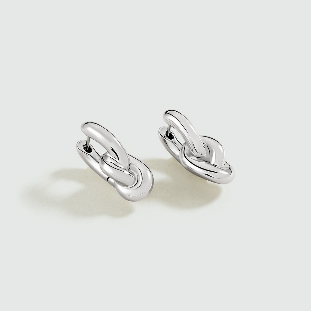 Créoles LOULOU - Argenté - Boucles d'oreilles fantaisies  | Agatha
