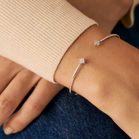 Jonc BELOVED - Cristal / Argenté - Bracelets  | Agatha