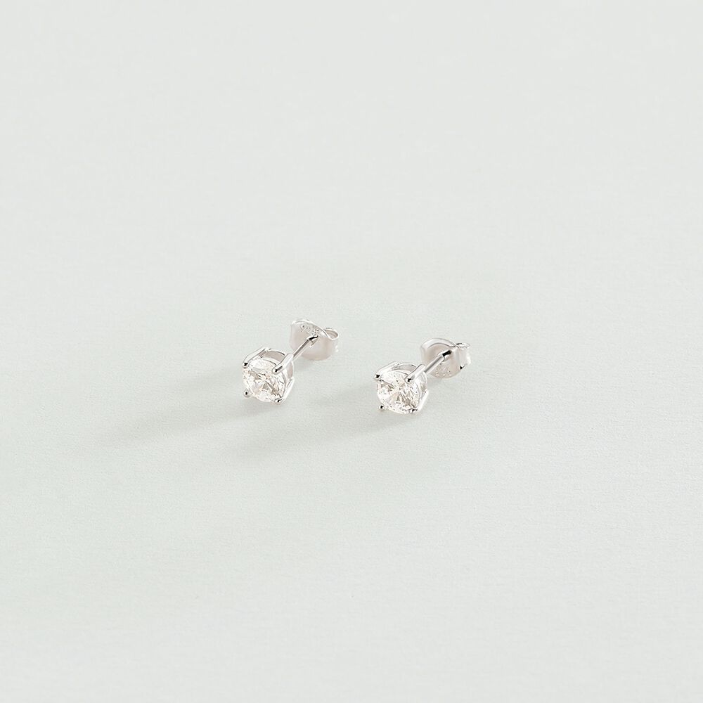 Boucles d'oreilles puces SOL - Cristal / Argenté - Boucles d'oreilles puces  | Agatha