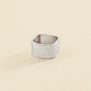 Bague large SISSI - Cristal / Argenté - Bagues  | Agatha