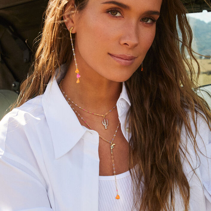 Collier ras du cou RODEO - Multicolore / Doré - Colliers  | Agatha