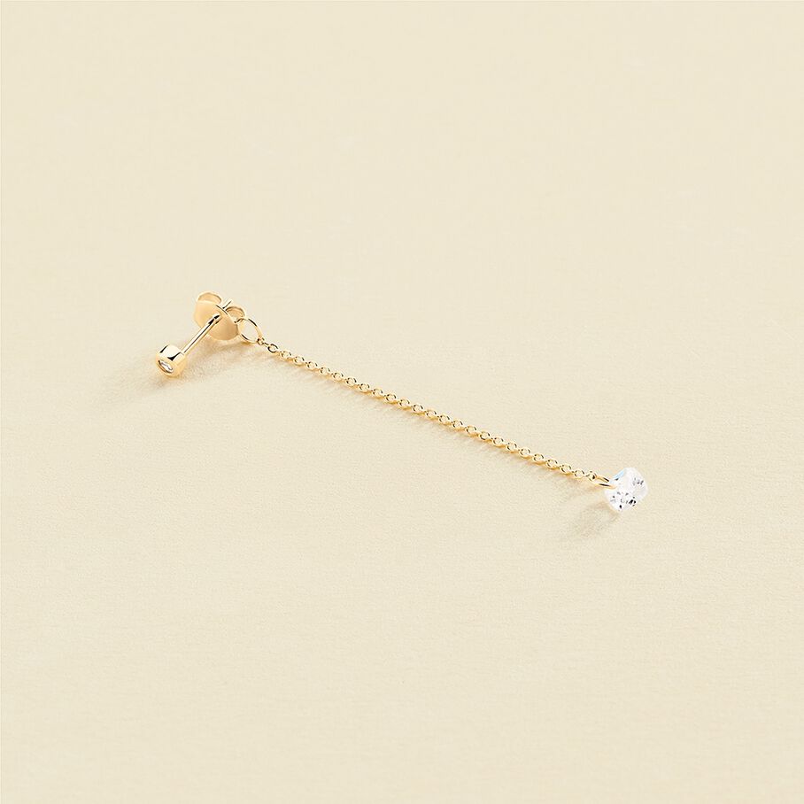 Piercing puce PERCEE - Cristal / Doré - Piercings  | Agatha