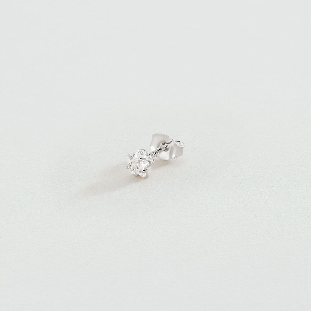 Puce &agrave; l'unit&eacute; &Eacute;TOILE MIX & MATCH - Cristal / Argent&eacute; - Argent v&eacute;ritable  | Agatha