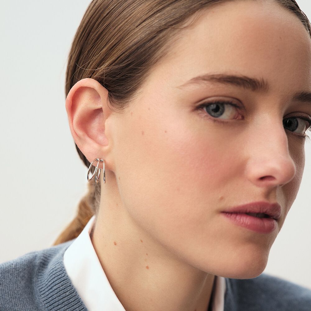 Créoles PHILRIN - Argenté - Boucles d'oreilles fantaisies  | Agatha