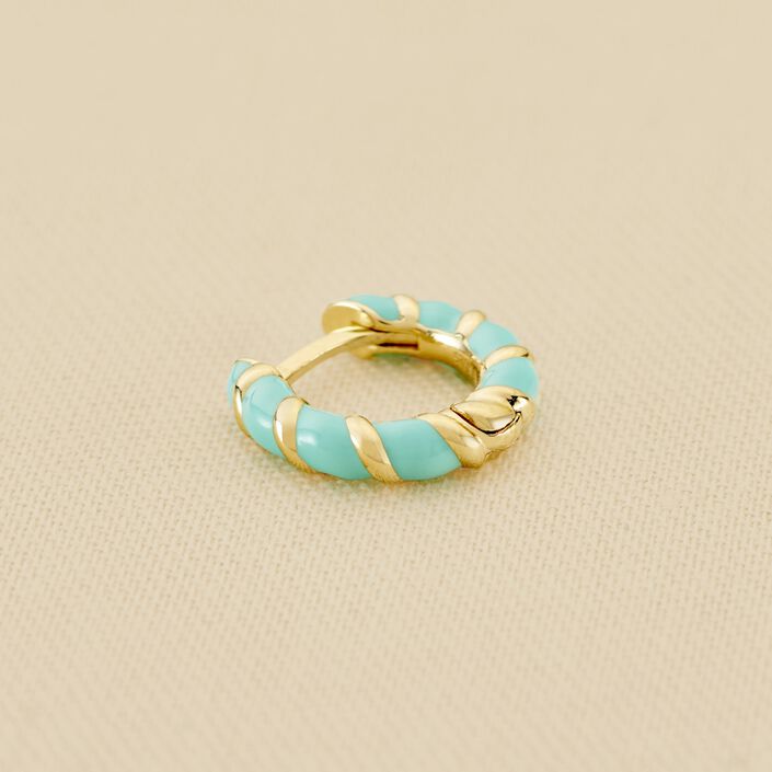 Piercing créole MIX& MATCH - Turquoise / Doré - Piercings  | Agatha