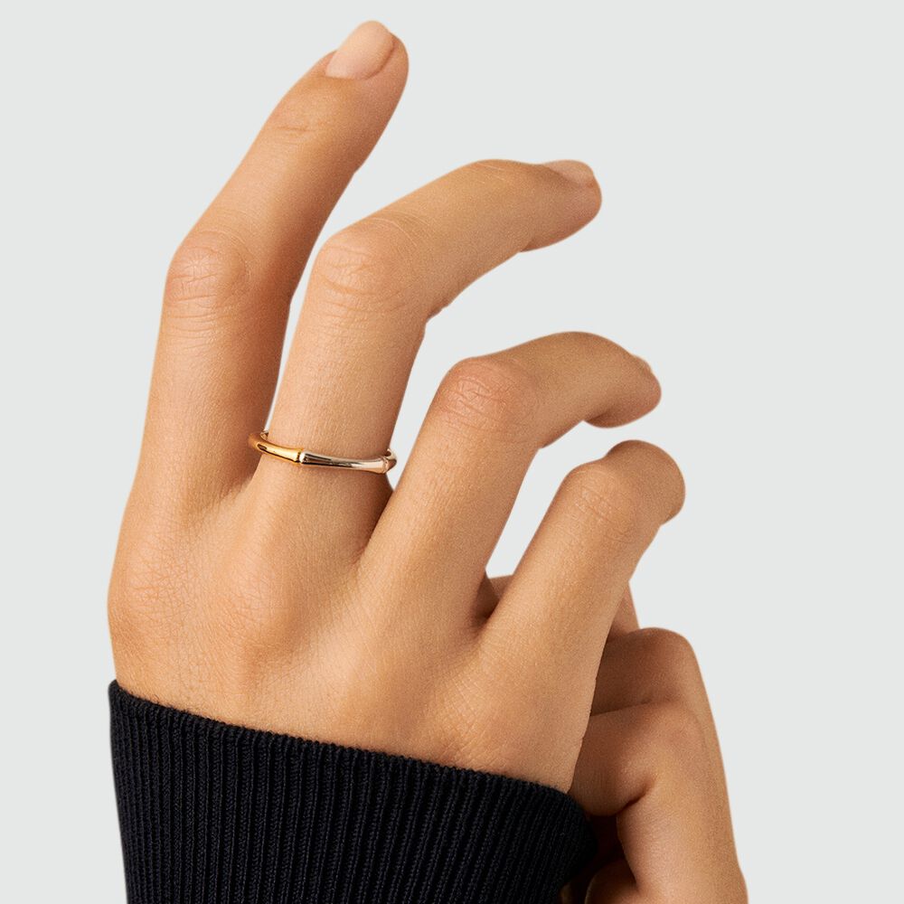 Bague fine BAMBOO - Argenté / Doré - Bagues fines  | Agatha