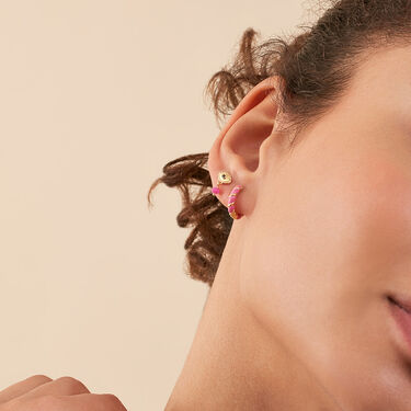 Piercing créole MIX& MATCH - Rose / Doré - Piercings  | Agatha