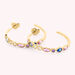 Créoles ARCO - Multicolore / Doré - Boucles d'oreilles  | Agatha
