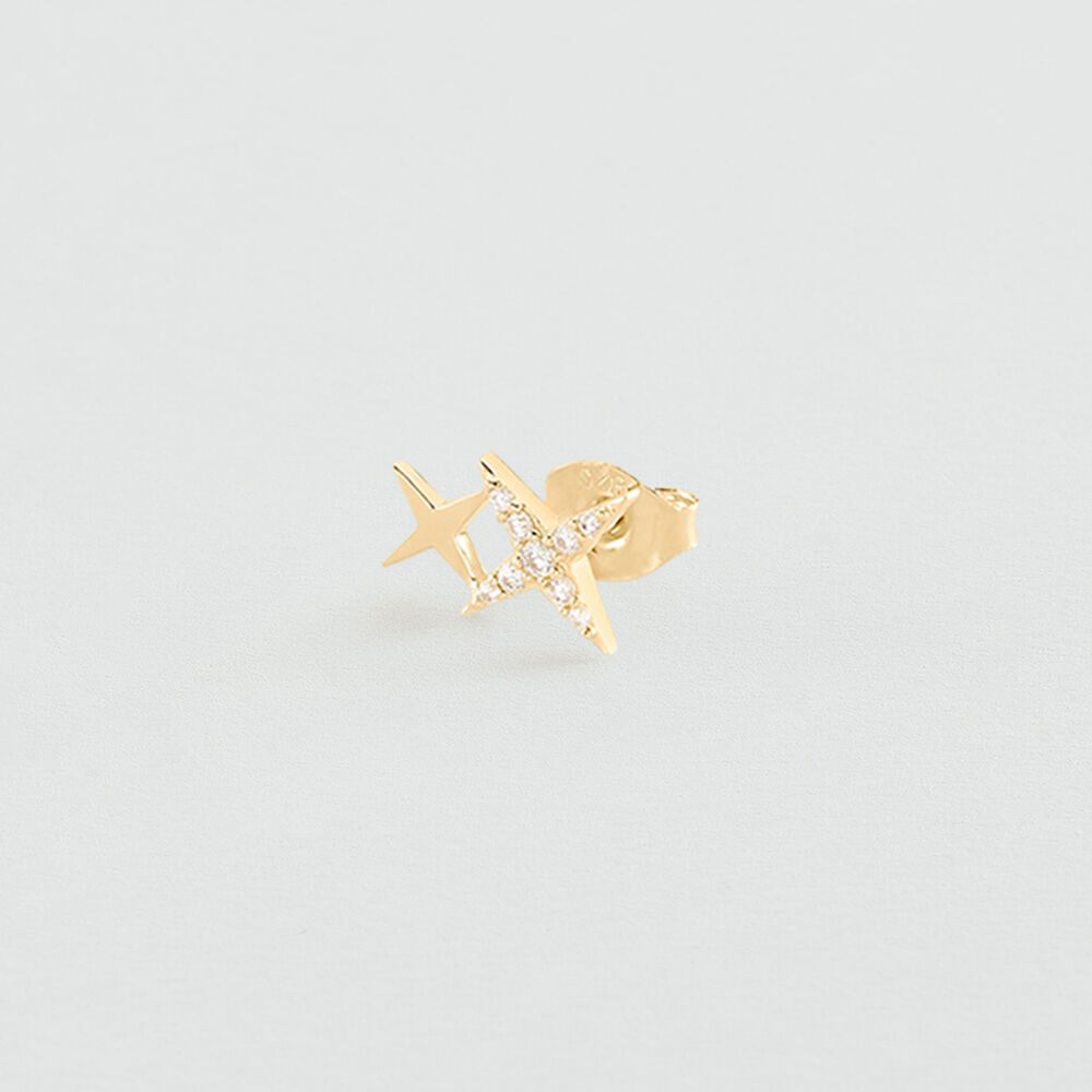Boucles d'oreilles puces &Eacute;TOILES MIX & MATCH - Cristal / Dor&eacute; - Boucles d'oreilles puces  | Agatha