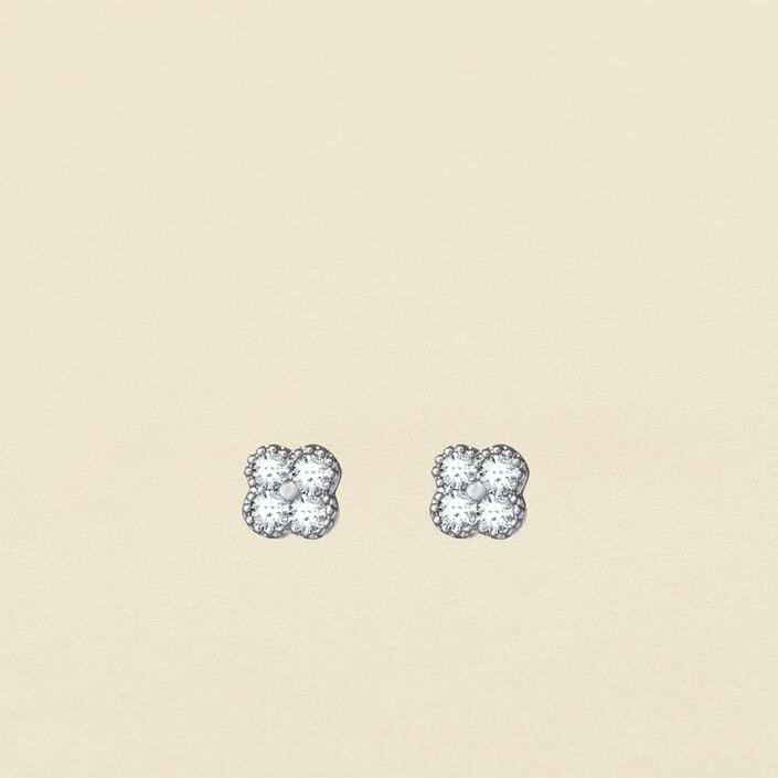 Boucles d'oreilles puces BELOVED - Cristal / Argenté - Boucles d'oreilles puces  | Agatha