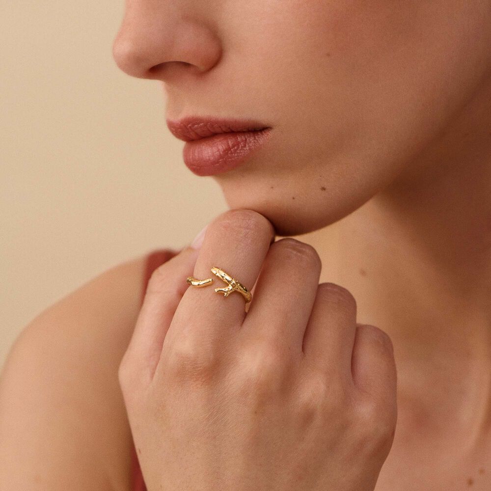 Bague ajustable ILIOS - Dor&eacute; - Bagues ajustables  | Agatha
