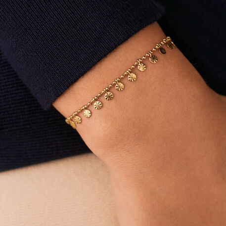 Bracelet souple GOLDEN - Cristal / Doré - Bracelets  | Agatha