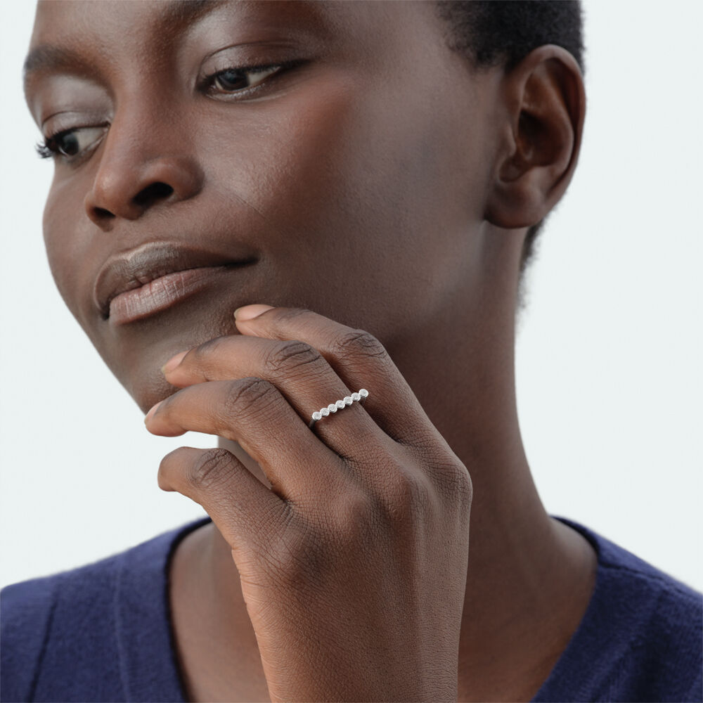 Bague fine OD&Eacute;ON - Cristal / Argent&eacute; - Bagues fines  | Agatha