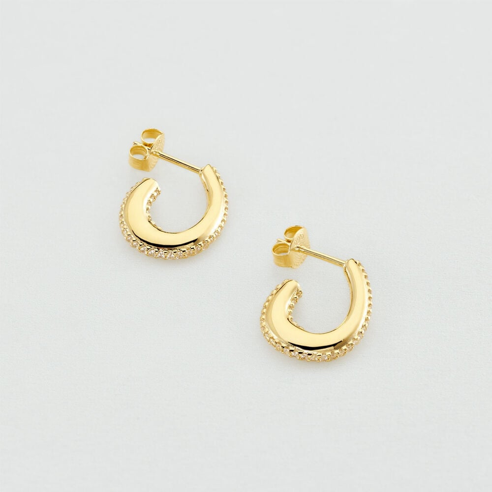 Cr&eacute;oles GEMINI - Cristal / Dor&eacute; - Boucles d'oreilles fantaisies  | Agatha