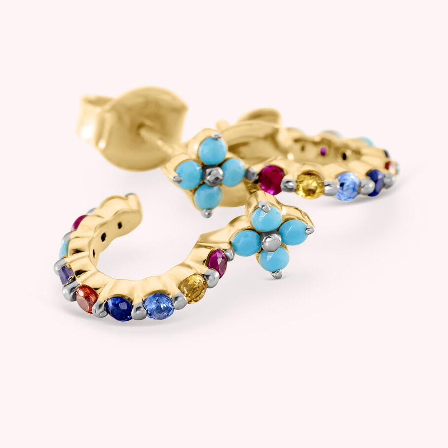 Créoles BELOVED - Multicolore / Doré - Boucles d'oreilles  | Agatha