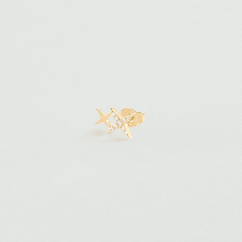 Piercing puce SHINING - Cristal / Doré - Piercings  | Agatha