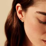 Boucles d'oreilles puces FILCOEUR - Doré - Boucles d'oreilles puces  | Agatha