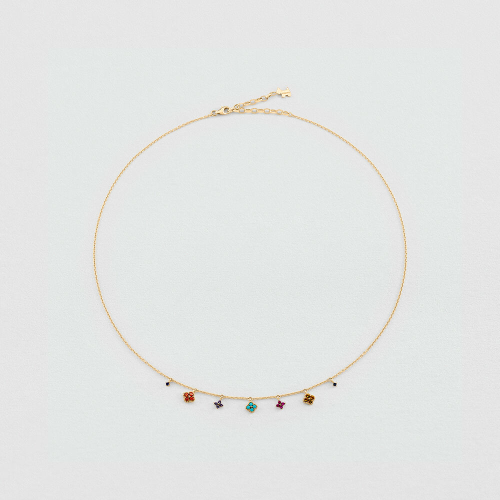 Collier ras du cou BELOVED - Multicolore / Dor&eacute; - Colliers fantaisie  | Agatha