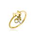 Bague fine SCOTS - Cristal / Doré - Bagues  | Agatha