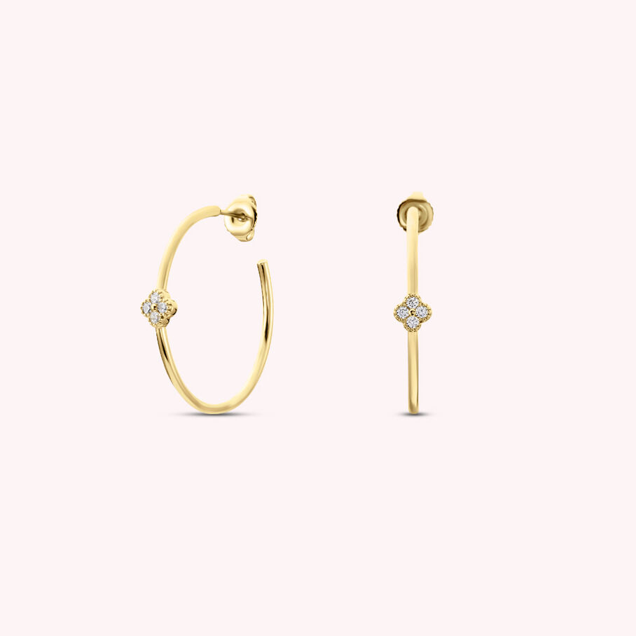Créoles BELOVED - Cristal / Doré - Boucles d'oreilles  | Agatha