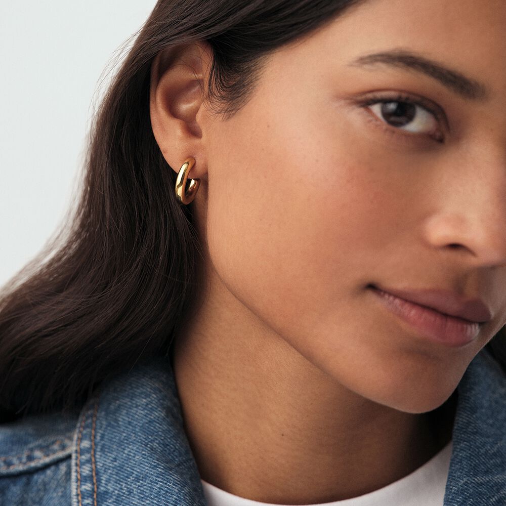 Cr&eacute;oles GIPSY - Dor&eacute; - Boucles d'oreilles puces  | Agatha