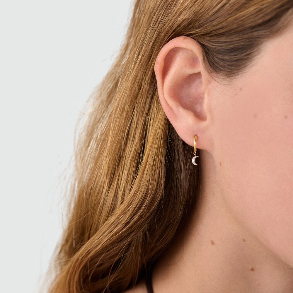 Créoles MAHINA - Cristal / Doré - Boucles d'oreilles fantaisies  | Agatha