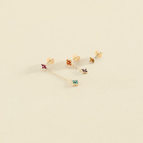 Piercing puce MIX& MATCH - Multicolore / Doré - Piercings  | Agatha