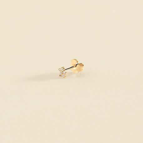 Piercing puce FLOR6 - Cristal / Doré - Piercings  | Agatha