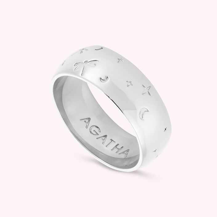 Bague large FLY - Argenté - Bagues  | Agatha