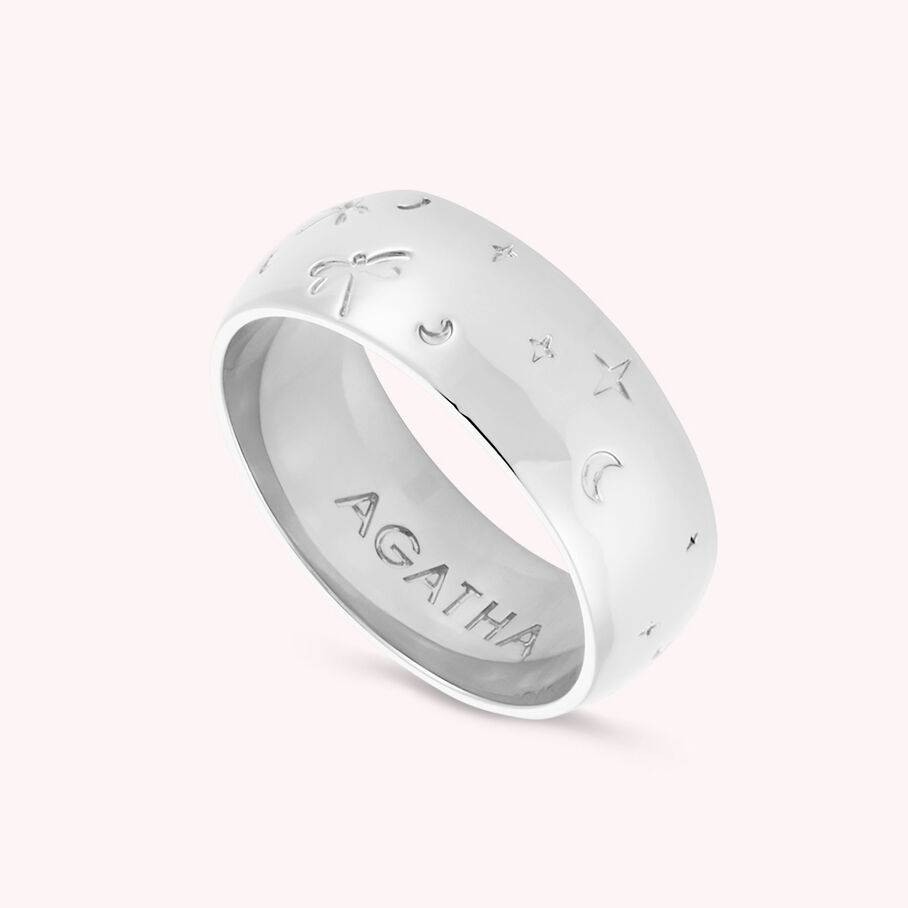 Bague large FLY - Argenté - Bagues  | Agatha