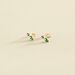 Boucles d'oreilles puces ASTRE - Vert / Doré - Boucles d'oreilles puces  | Agatha