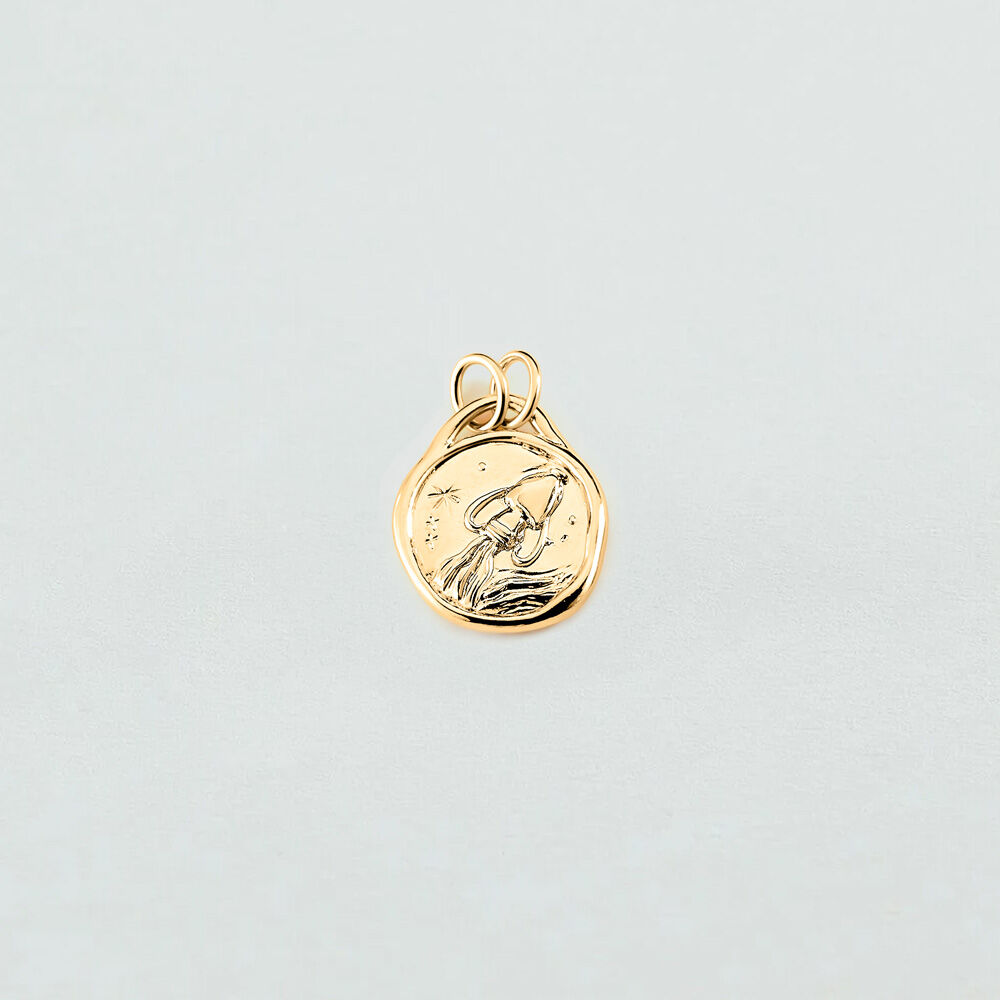 Pendentif VERSEAU ZODIAQUE - Doré - Bijoux sans pierre  | Agatha
