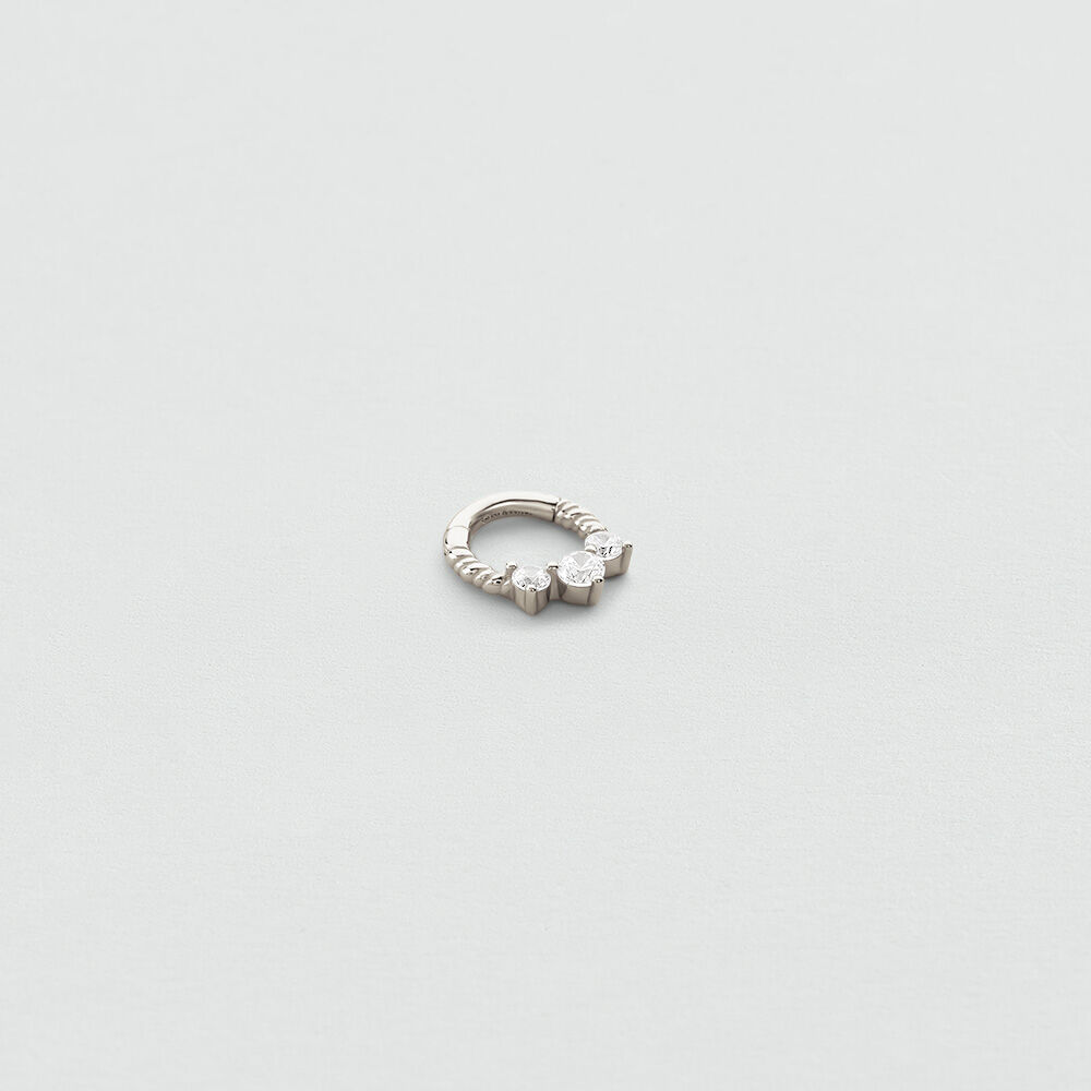 Piercing cr&eacute;ole MIX & MATCH - Cristal / Argent&eacute; - Piercing H&eacute;lix & Tragus  | Agatha