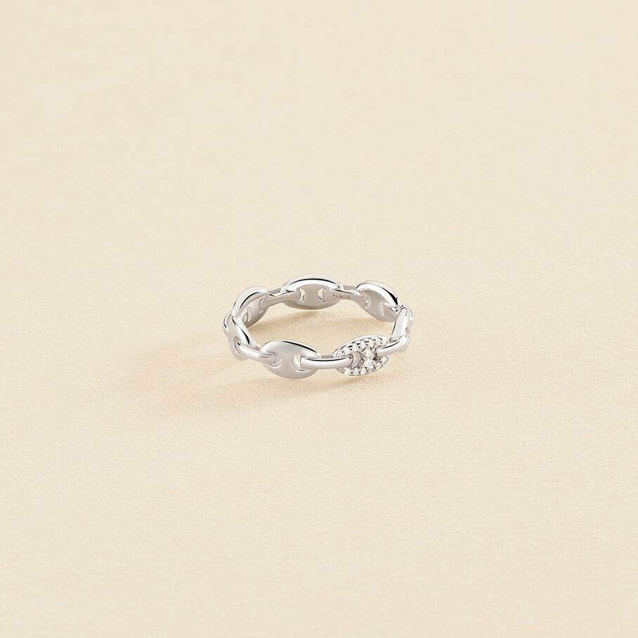 Bague fine ETREINTE - Cristal / Argenté - Bagues  | Agatha